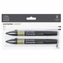 Winsor &amp; Newton promarker metallic Gold 2 set