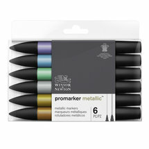 Winsor &amp; Newton promarker&acirc;&cent; metallic Metallic markers 6 set