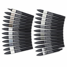 Winsor &amp; Newton promarker&acirc;&cent; Black and Greys Etui 24+1 set