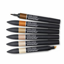 Winsor &amp; Newton promarker&acirc;&cent; Skin tones (2) 6 set