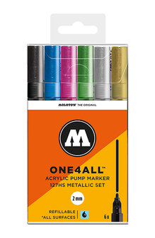 Acrylic Marker 2mm Metallic-Set (6)