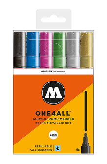 Acrylic Marker 4mm Metallic-Set (6)