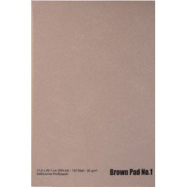 Schetsblok Brown pad 90gr. kraftpapier 50 vel A2