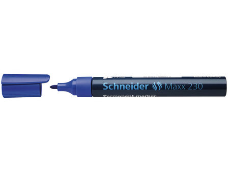 marker Schneider Maxx 230 permanent, ronde punt blauw