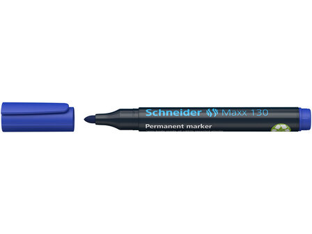 marker Schneider Maxx 130 permanent, ronde punt blauw